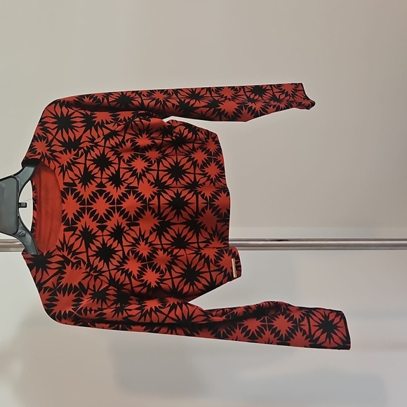 Lehona Red and Black Patterned Long Sleeve Top - Picture 4 of 5